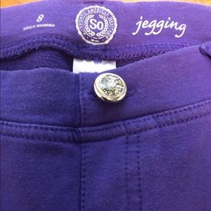 Girls Purple Jeggings